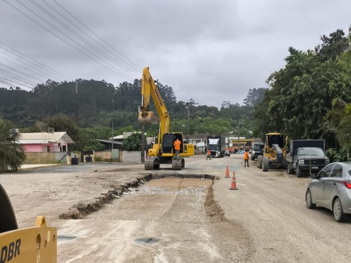 Estrada Boa: revitalização da SC-350 avança entre Laurentino e Rio do Oeste